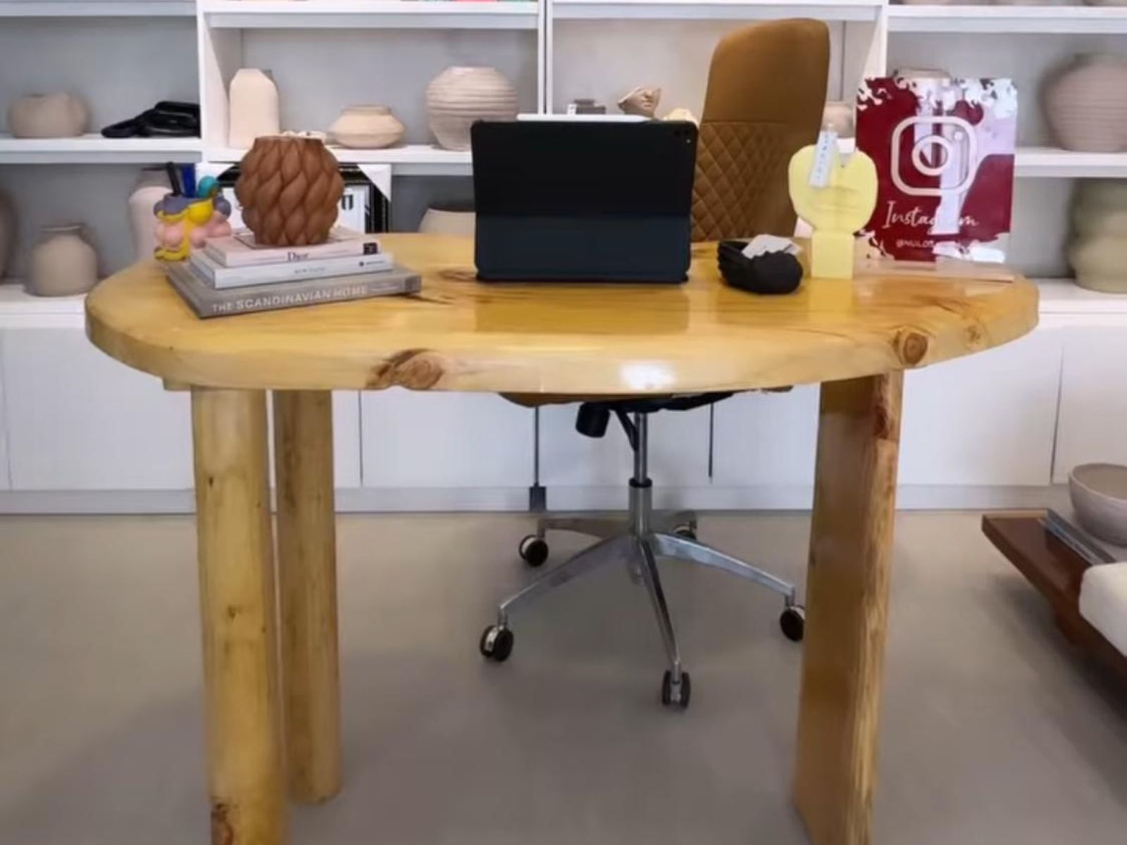 pine wood work desk