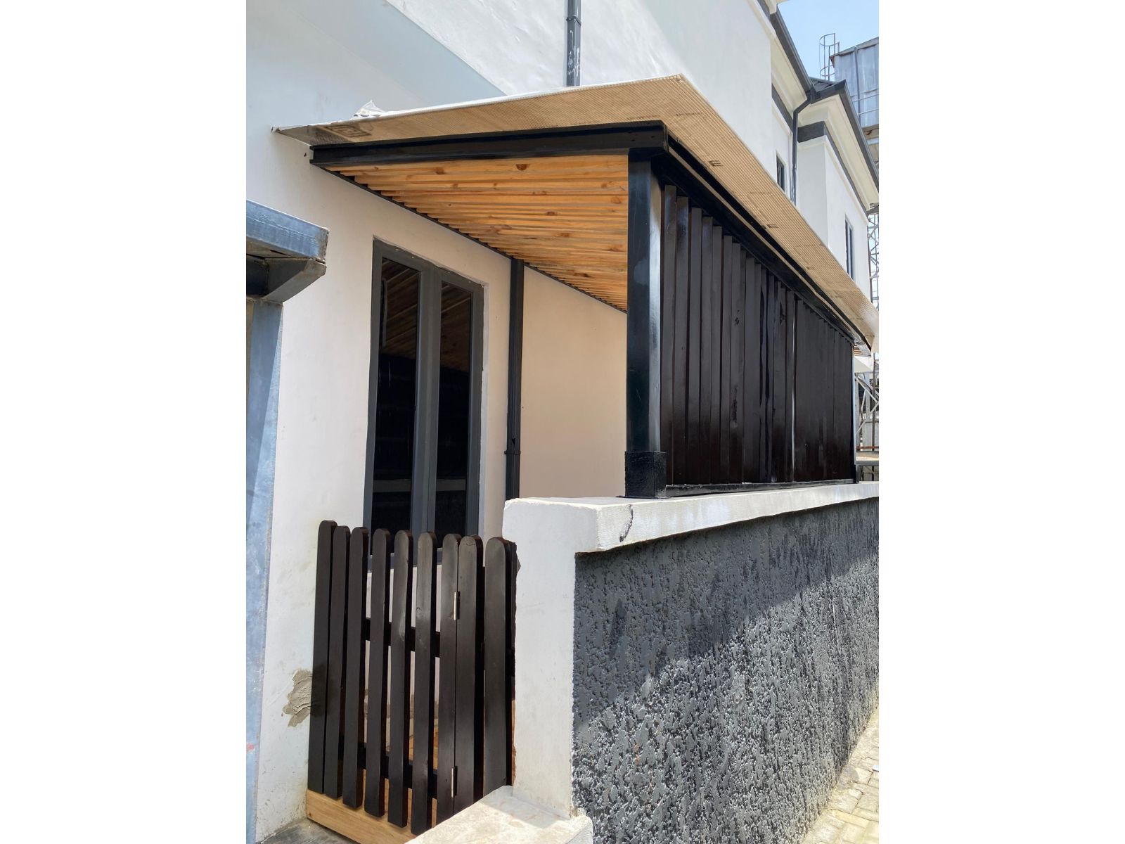 pine wood pergola