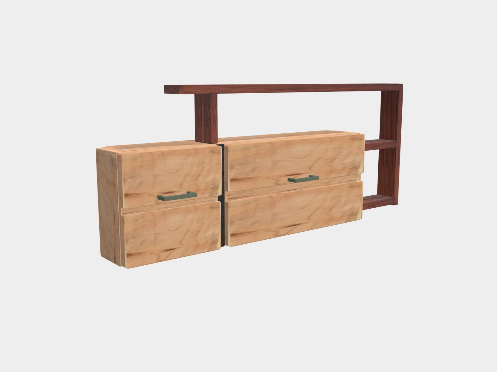 wooden tv console